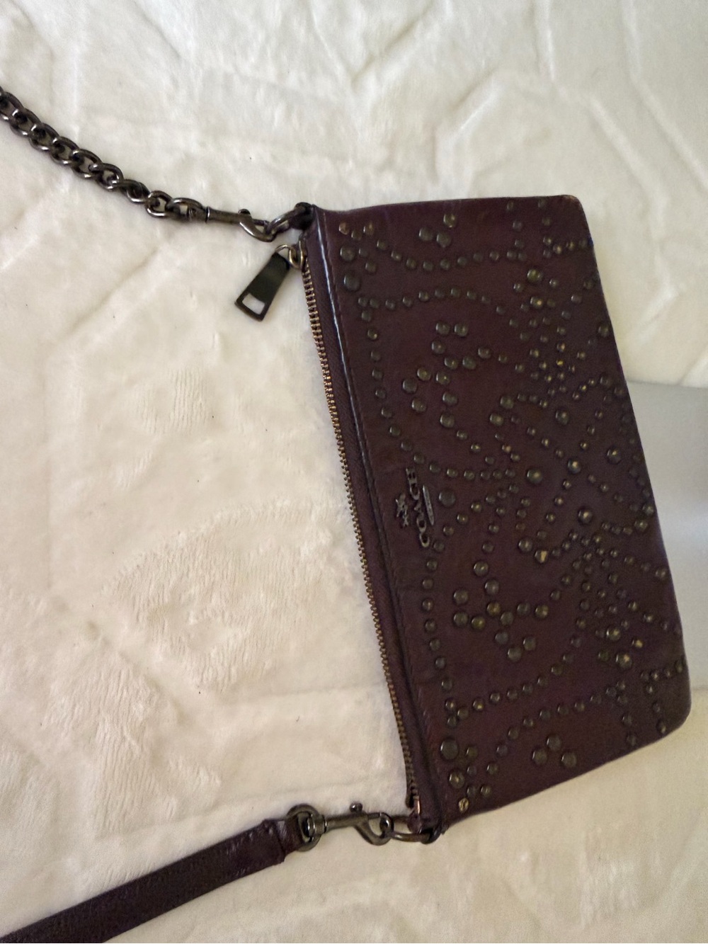 Coach Kylie Studded Crossbody Bag in Dark Purple - Picture 5 of 16